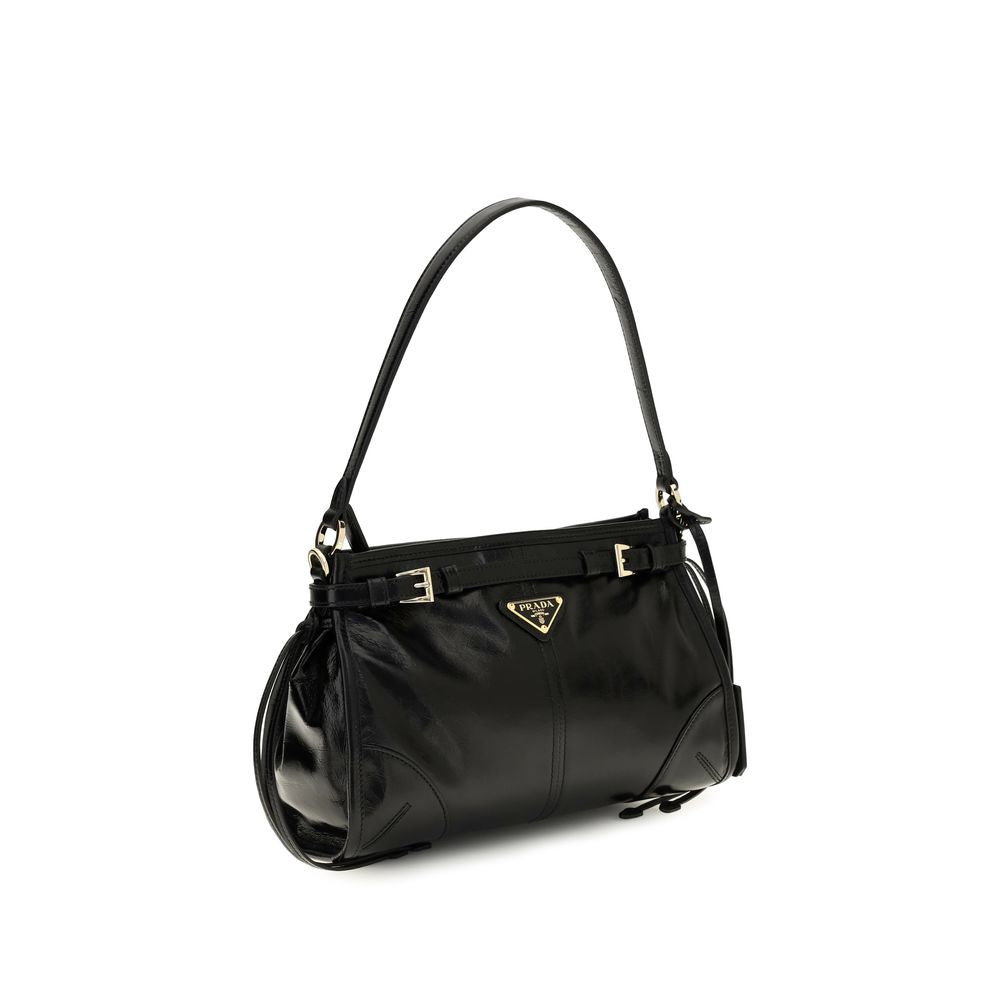 Bolso de mano Prada de piel de becerro negra Bos Taurus