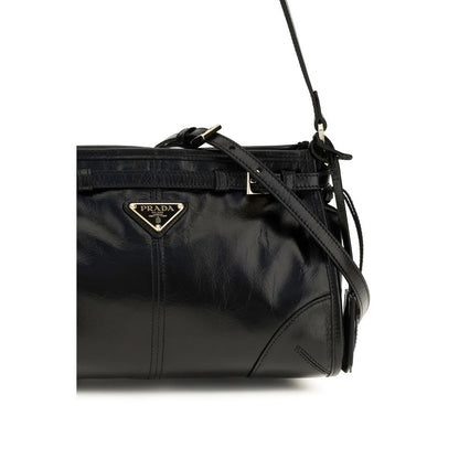 Bolso de mano Prada de piel de becerro negra Bos Taurus