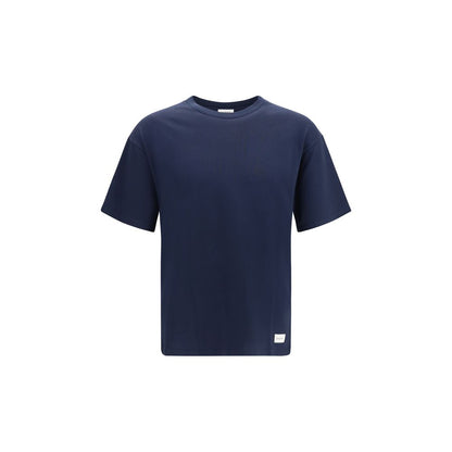 Camiseta de algodón azul Saint Laurent