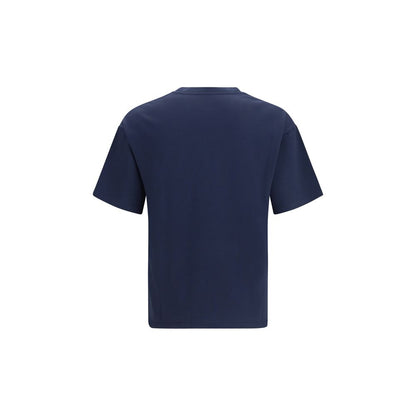 Camiseta de algodón azul Saint Laurent