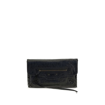 Bolso de mano Balenciaga negro de piel de cordero Ovis Aries Aries