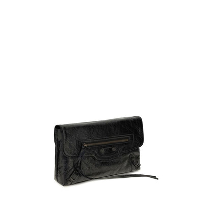 Bolso de mano Balenciaga negro de piel de cordero Ovis Aries Aries