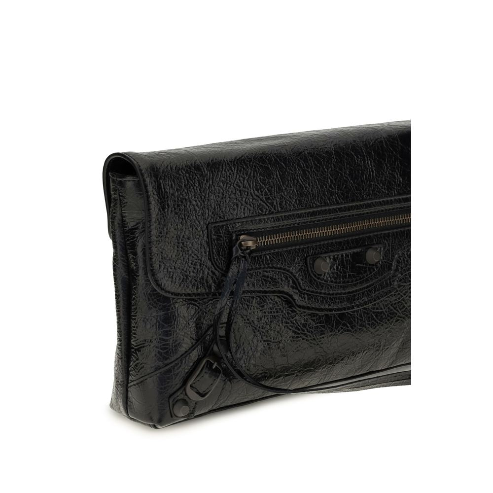 Bolso de mano Balenciaga negro de piel de cordero Ovis Aries Aries