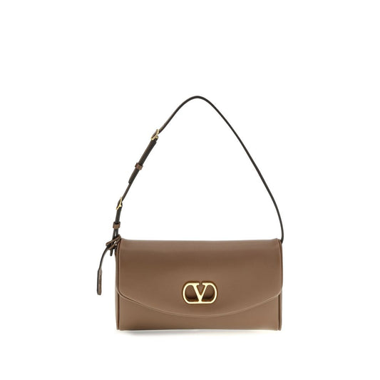Bolso de hombro Valentino Garavani de piel de becerro marrón Bos Taurus