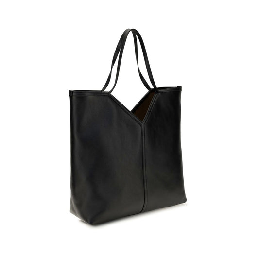 Bolso de hombro Saint Laurent de piel de becerro negra Bos Taurus