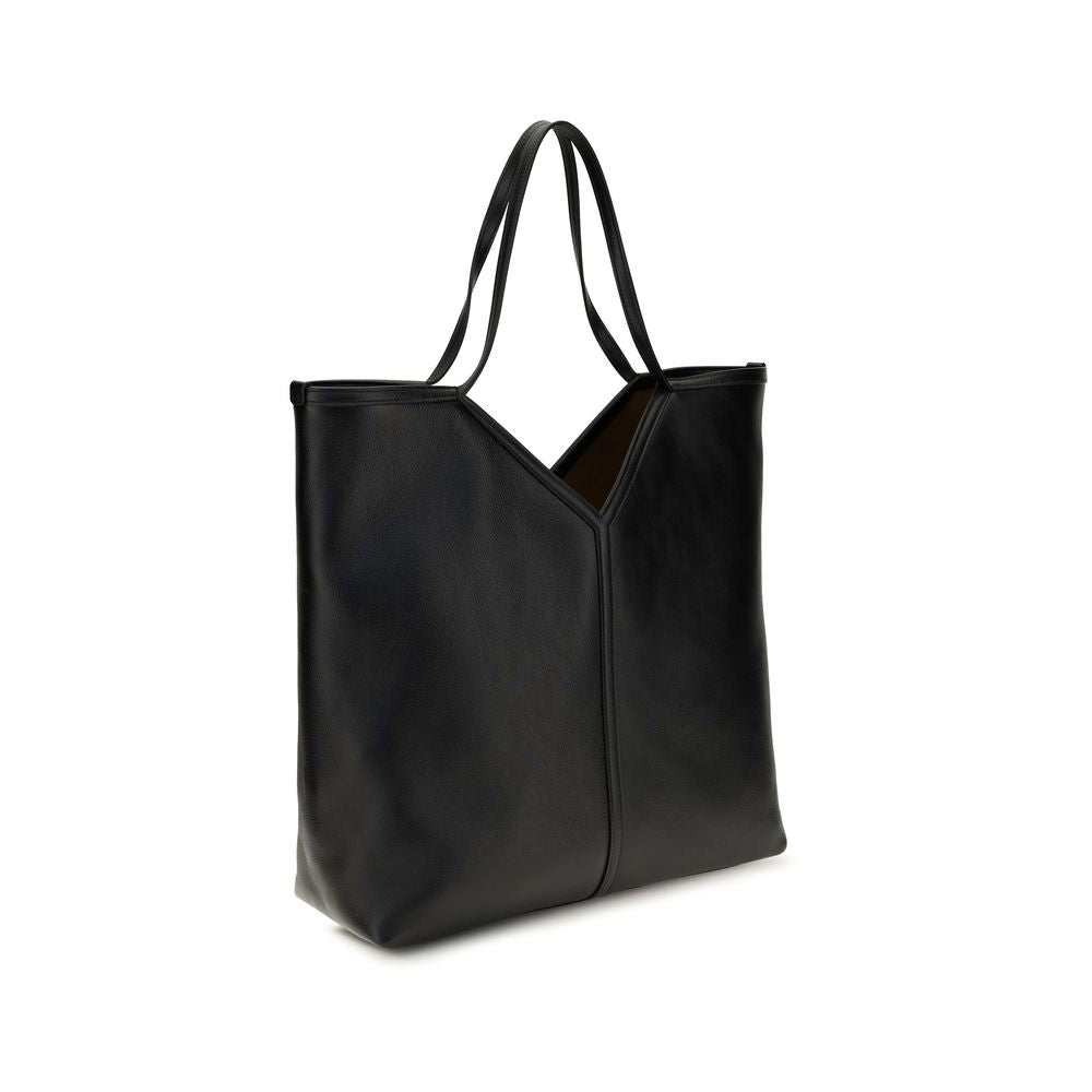 Bolso de hombro Saint Laurent de piel de becerro negra Bos Taurus