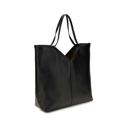 Bolso de hombro Saint Laurent de piel de becerro negra Bos Taurus