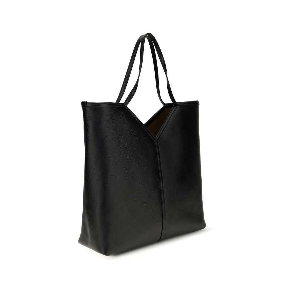Bolso de hombro Saint Laurent de piel de becerro negra Bos Taurus