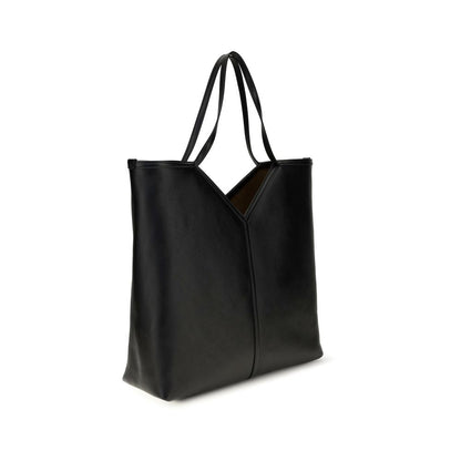 Bolso de hombro Saint Laurent de piel de becerro negra Bos Taurus