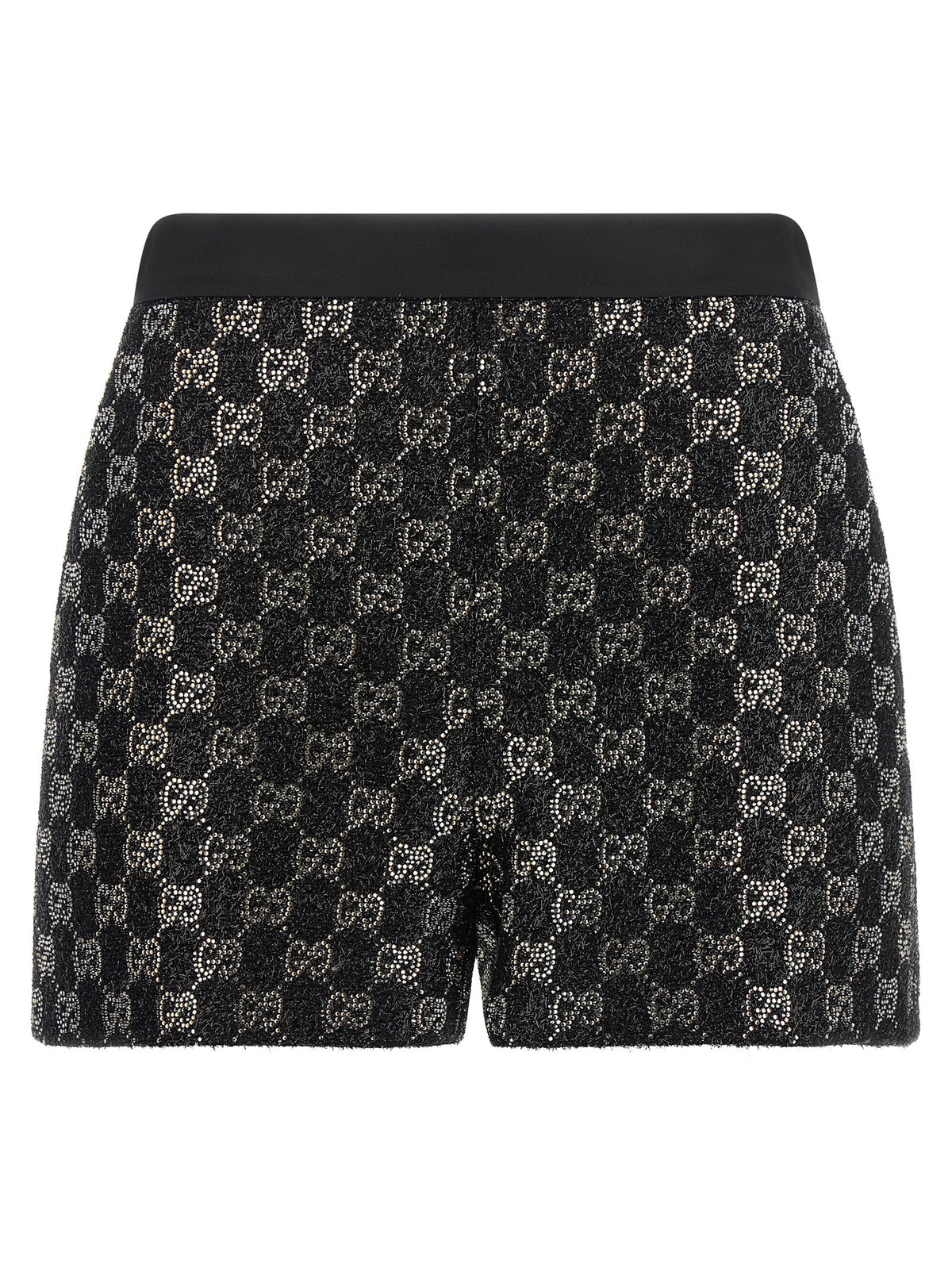 Gucci Pantalones Cortos De Viscosa Negra - Diseño