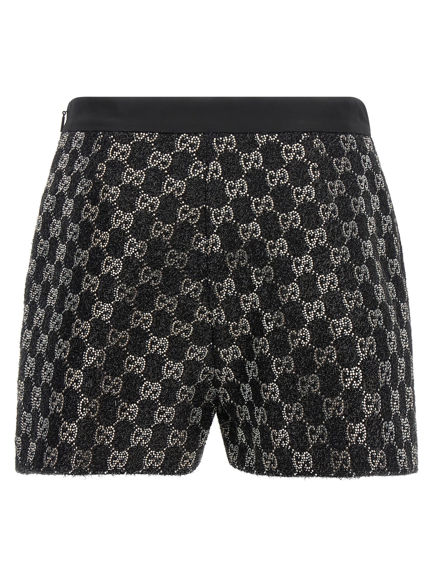 Gucci Pantalones Cortos De Viscosa Negra - Diseño