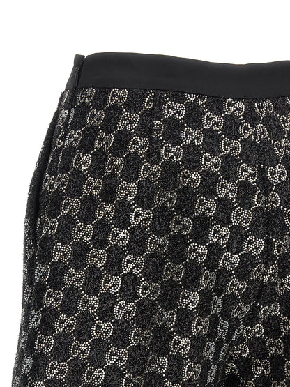 Gucci Pantalones Cortos De Viscosa Negra - Diseño