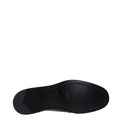 Mocasines sin cordones de cuero negro Jimmy Choo
