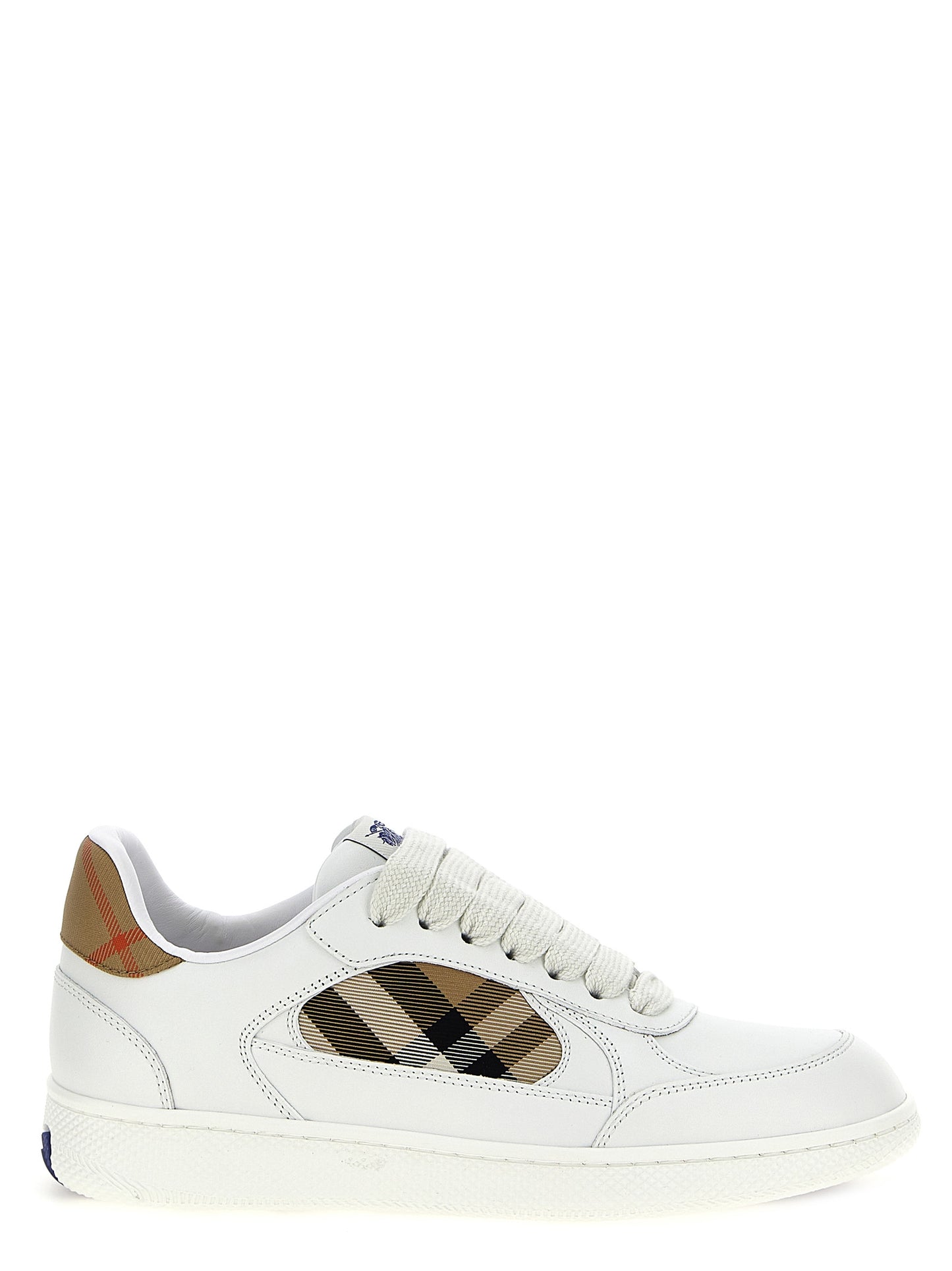 Zapatillas Burberrrry Cuero Beige Corte Bajo Terrace