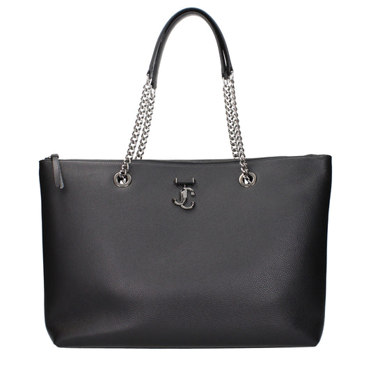 Bolso de hombro Jimmy Choo de cuero negro