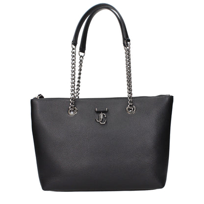 Bolso de hombro Jimmy Choo de cuero negro