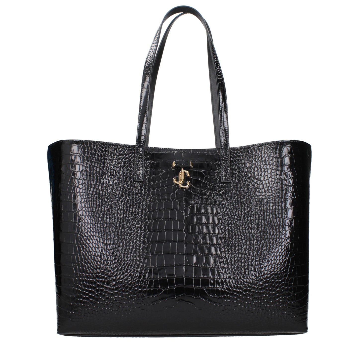 Bolso de hombro Jimmy Choo de cuero negro