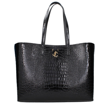 Bolso de hombro Jimmy Choo de cuero negro