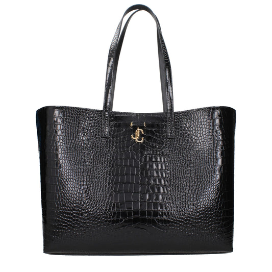 Bolso de hombro Jimmy Choo de cuero negro