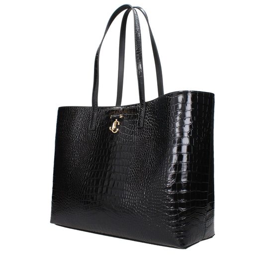 Bolso de hombro Jimmy Choo de cuero negro