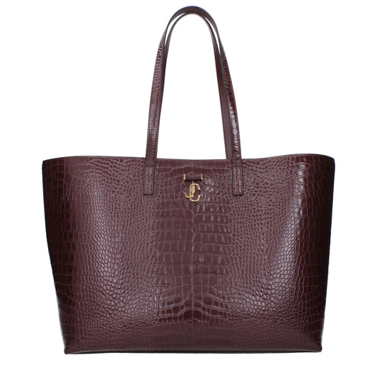Bolso de hombro de cuero rojo Jimmy Choo