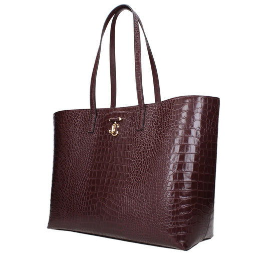 Bolso de hombro de cuero rojo Jimmy Choo