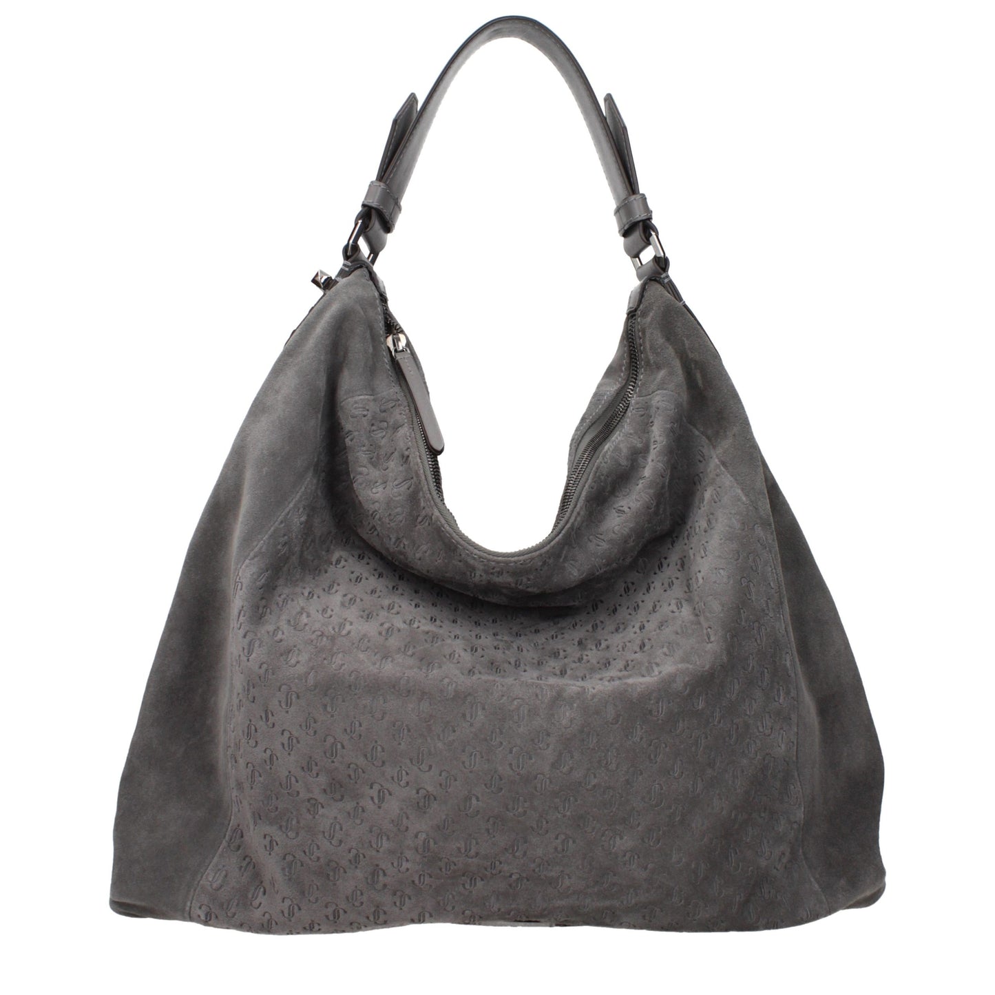 Bolso de hombro Jimmy Choo de cuero gris