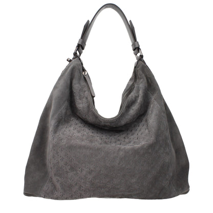 Bolso de hombro Jimmy Choo de cuero gris