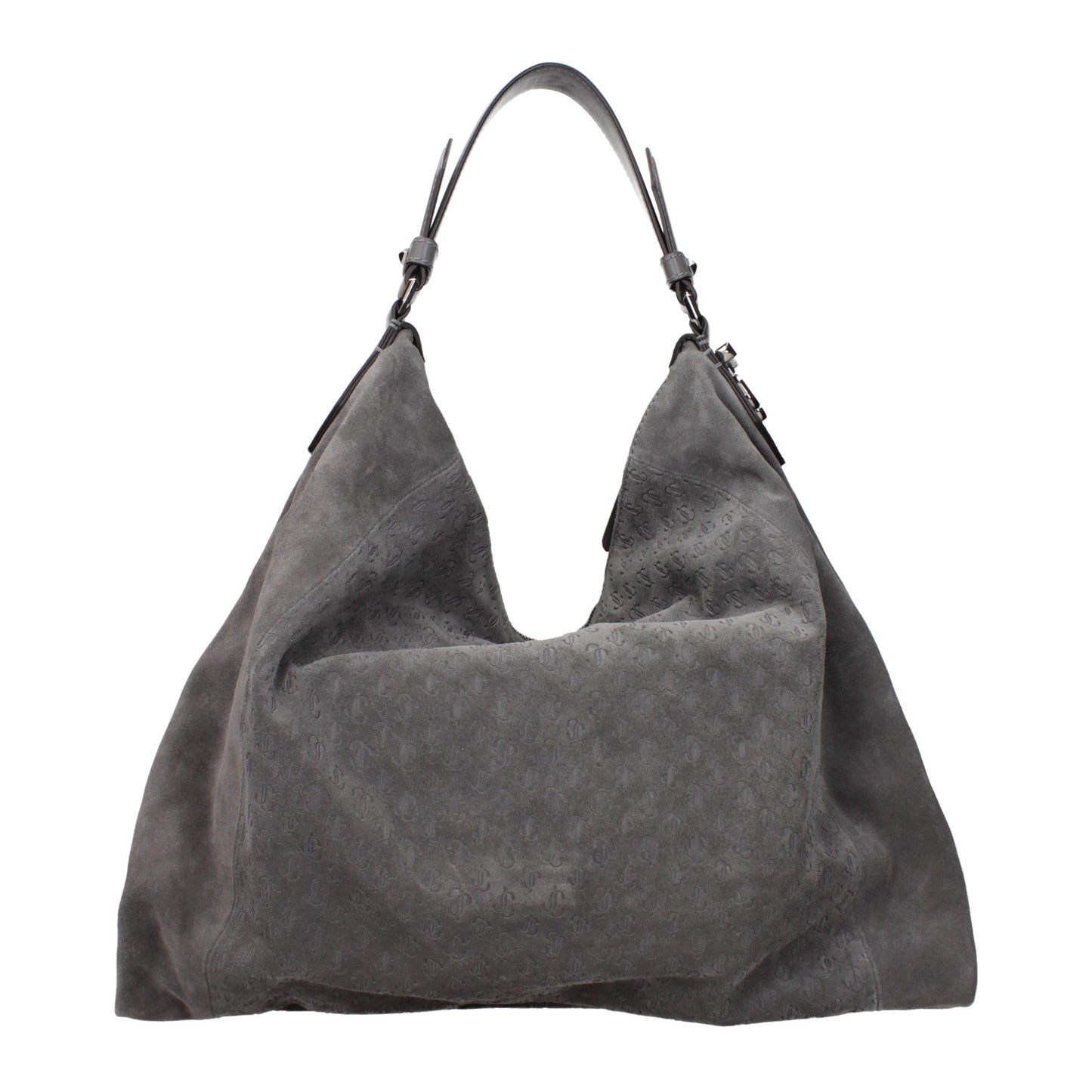 Bolso de hombro Jimmy Choo de cuero gris
