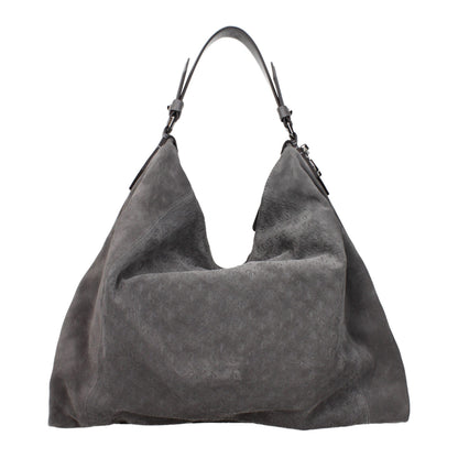 Bolso de hombro Jimmy Choo de cuero gris