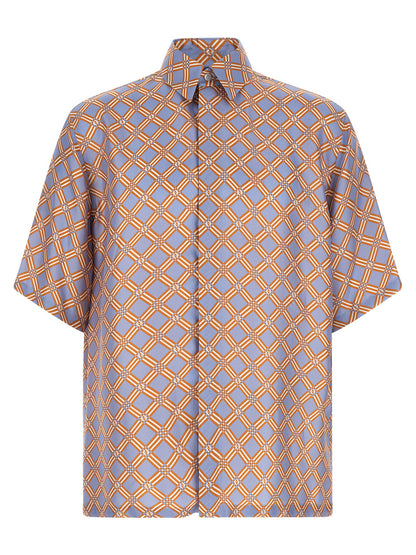 Fendi Contemporary Multicolor Design Silk Shirt