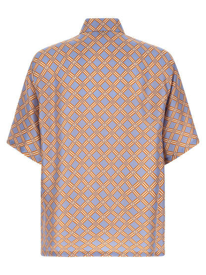 Fendi Contemporary Multicolor Design Silk Shirt