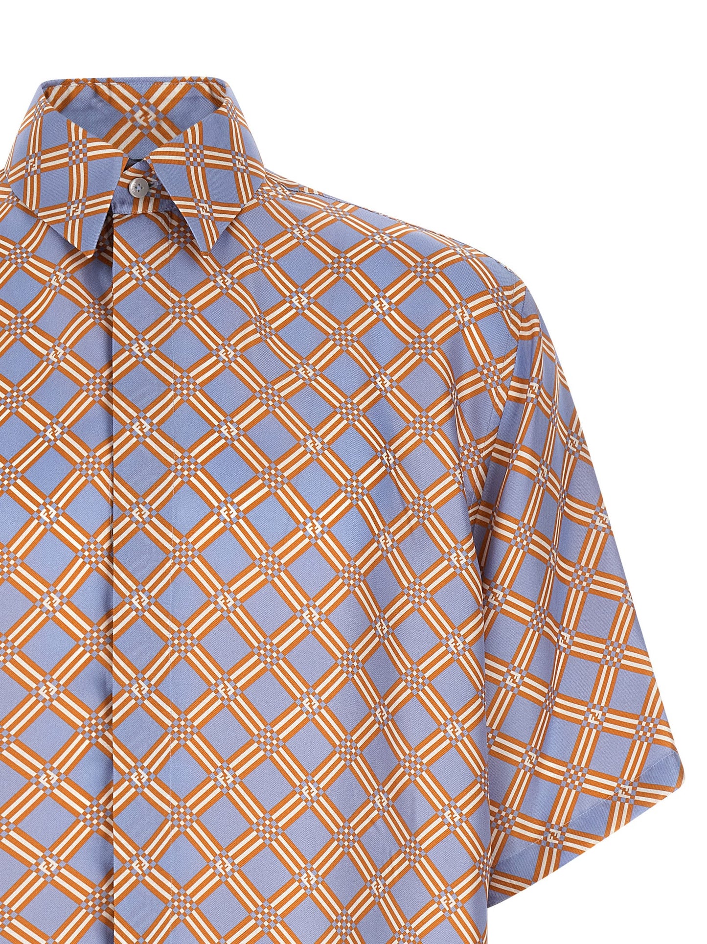 Fendi Contemporary Multicolor Design Silk Shirt