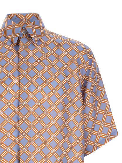 Fendi Contemporary Multicolor Design Silk Shirt