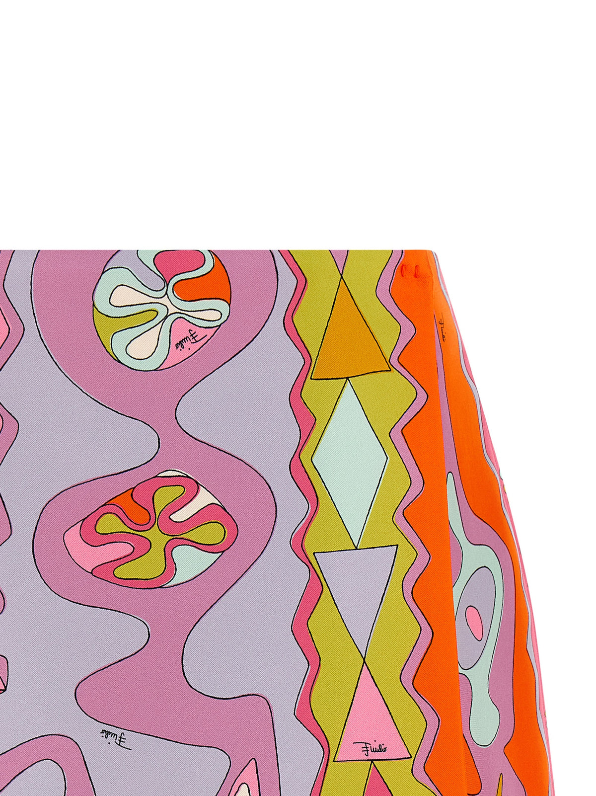 Jupe longue fluide en soie multicolore Emilio Pucci