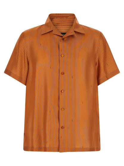 Fendi Blouse With Soft Orange Silk And Fluid Drape