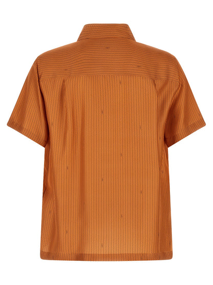 Fendi Blouse With Soft Orange Silk And Fluid Drape