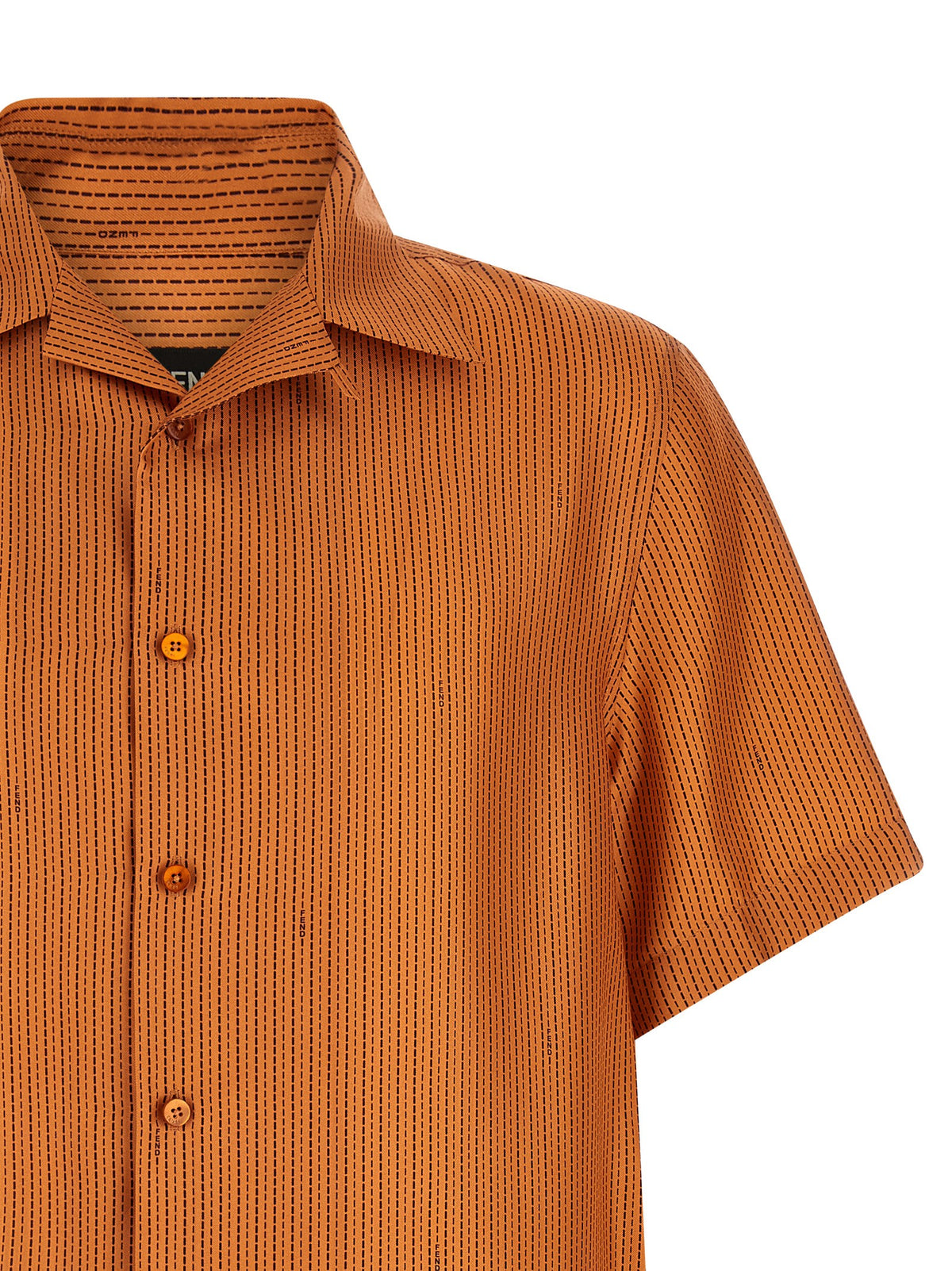 Fendi Blouse With Soft Orange Silk And Fluid Drape