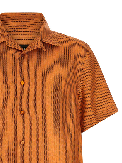 Fendi Blouse With Soft Orange Silk And Fluid Drape