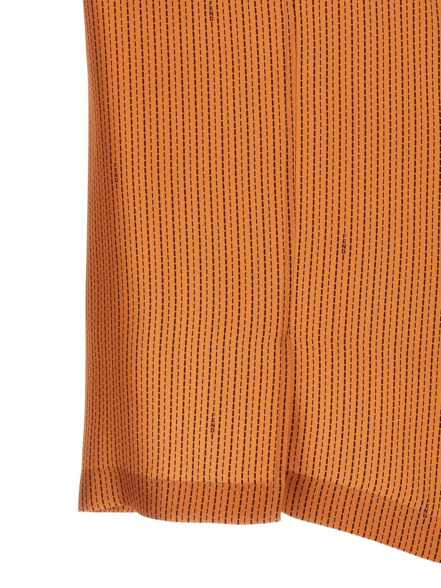 Fendi Blouse With Soft Orange Silk And Fluid Drape