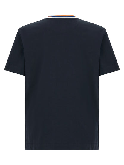 T-shirt Fendi en coton bleu à tombé fluide naturel