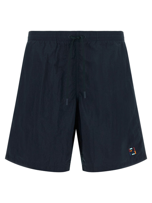 Bermudas de baño de poliamida Fendi azul