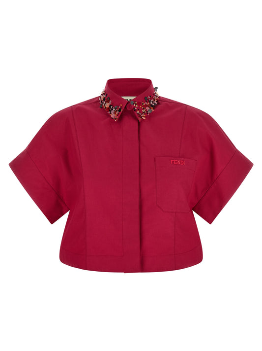 Blusa Fendi de algodón multicolor