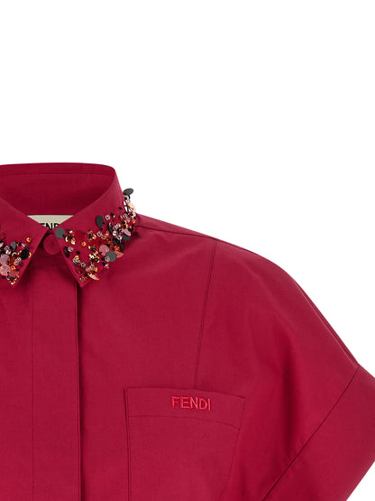 Blusa Fendi de algodón multicolor