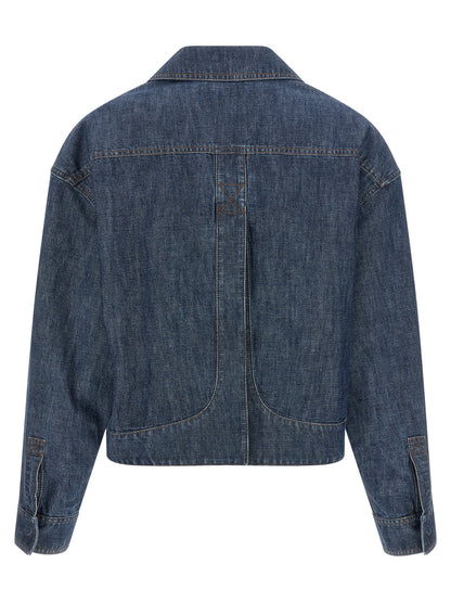 Chaqueta de mezclilla Fendi de algodón azul