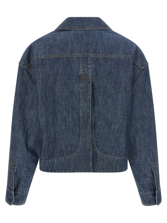 Chaqueta de mezclilla Fendi de algodón azul