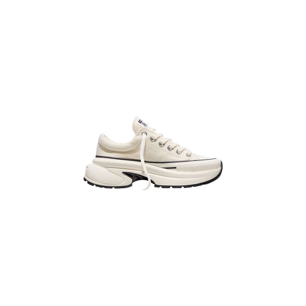 Converse Zapatillas De Tejido Negras Y Blancas Con Suela Gruesa