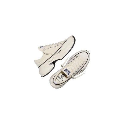 Converse Zapatillas De Tejido Negras Y Blancas Con Suela Gruesa