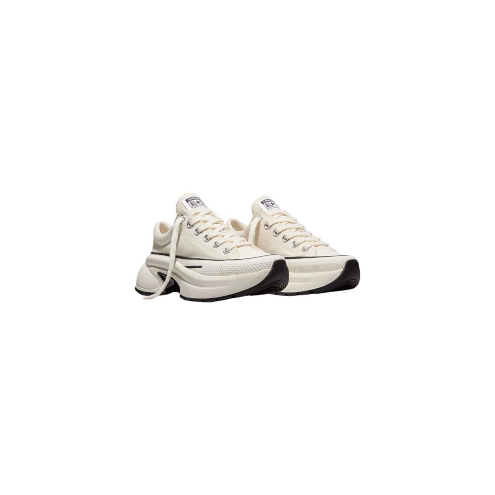 Converse Zapatillas De Tejido Negras Y Blancas Con Suela Gruesa