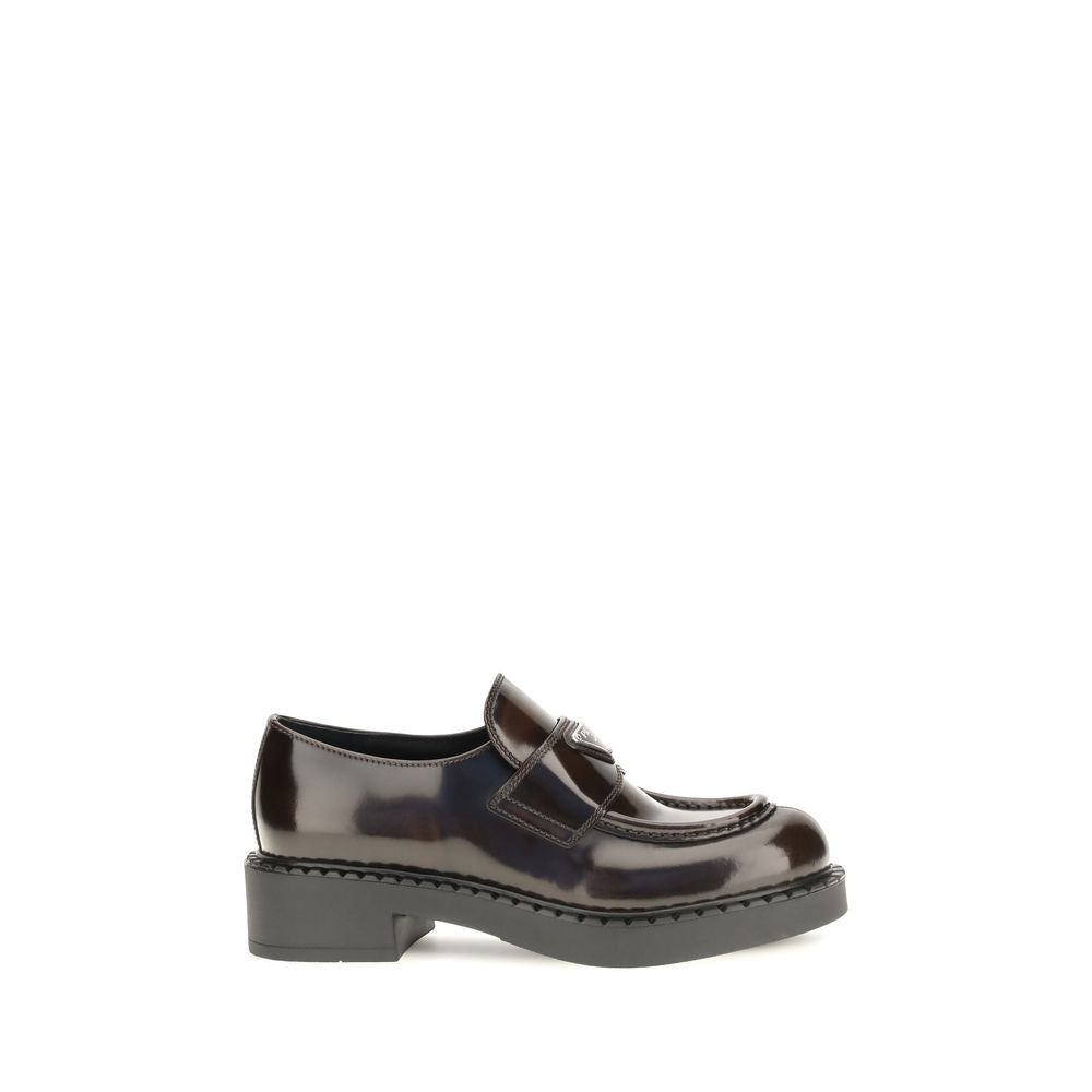 Mocasines slip-on de piel de becerro marrón Bos Taurus de Prada